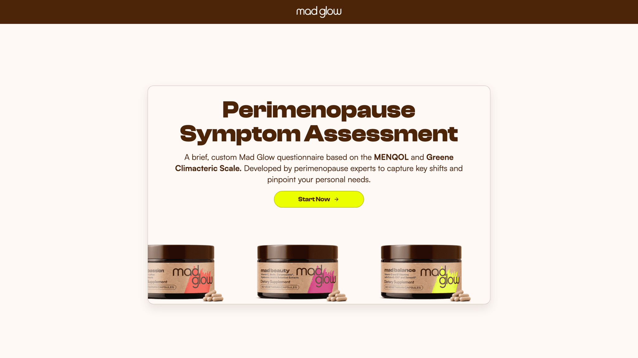 MadGlow product interface